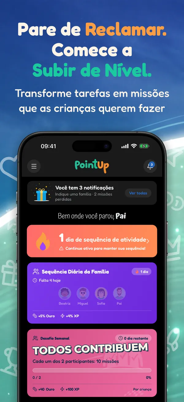 Pare de Reclamar. Comece a Subir de Nível. Transforme tarefas em missões que as crianças querem fazer
